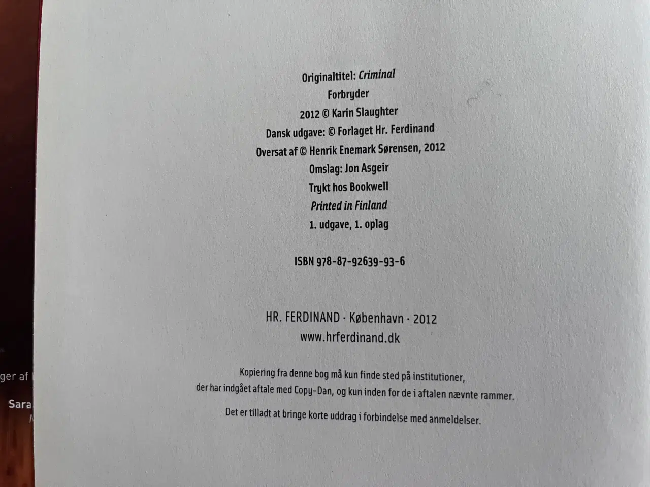 Billede 4 - Forbryderen, Karin Slaughter, Krimi