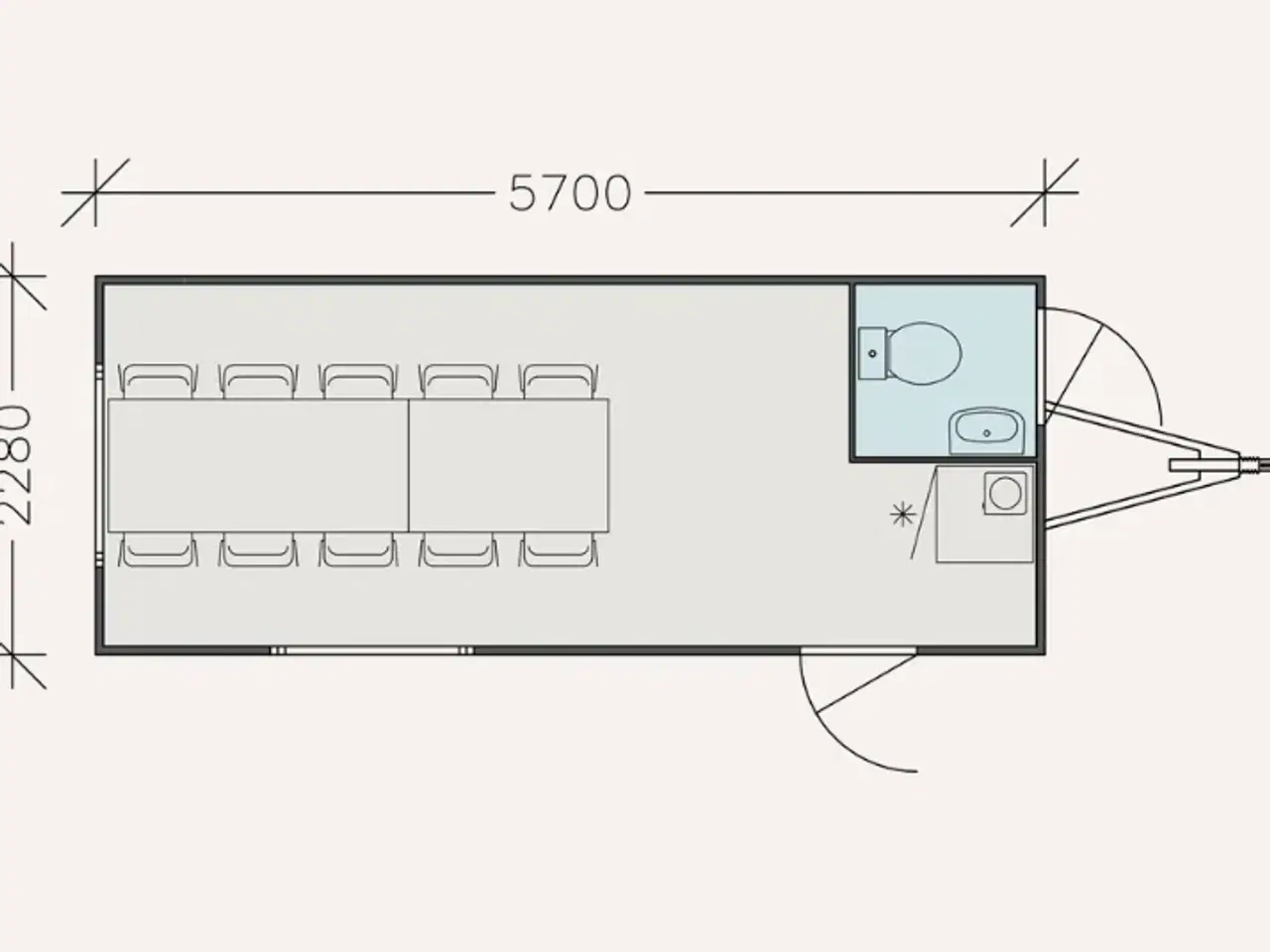 Billede 3 - Ref: 37612959 Spise/kontorvogn