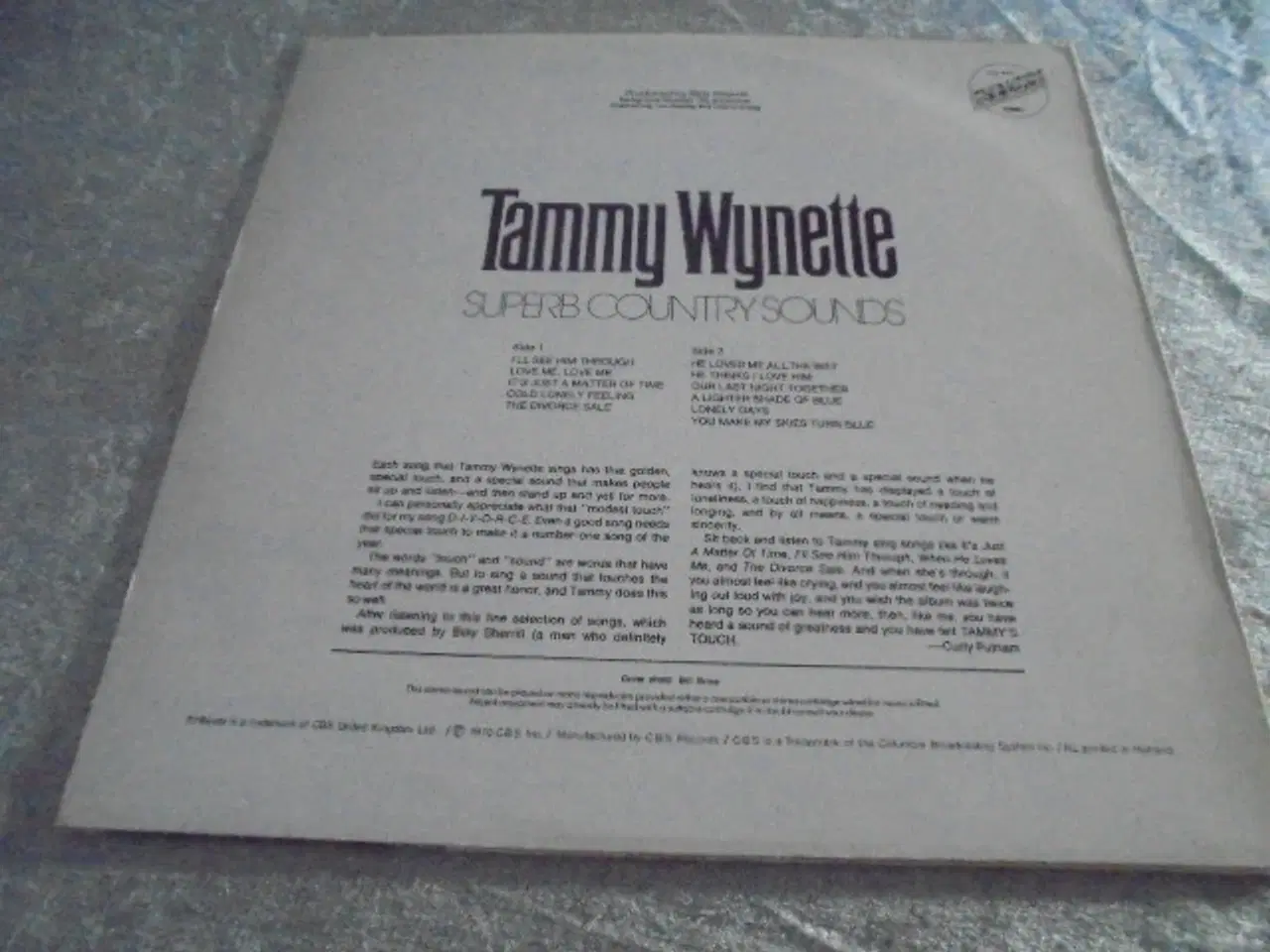 Billede 2 - LP: Tammy Wynette – Superb Country Songs  