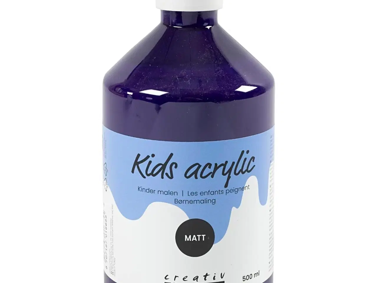 Billede 1 - Mat Akrylmaling Violet 500ml - Høj Kvalitet