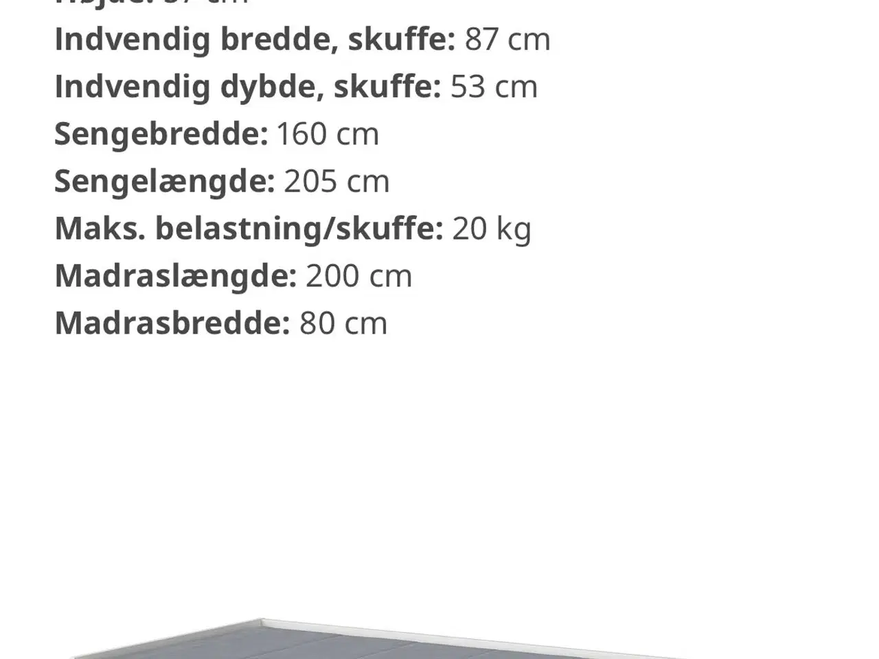 Billede 5 - Seng (IKEA “Brimnes)
