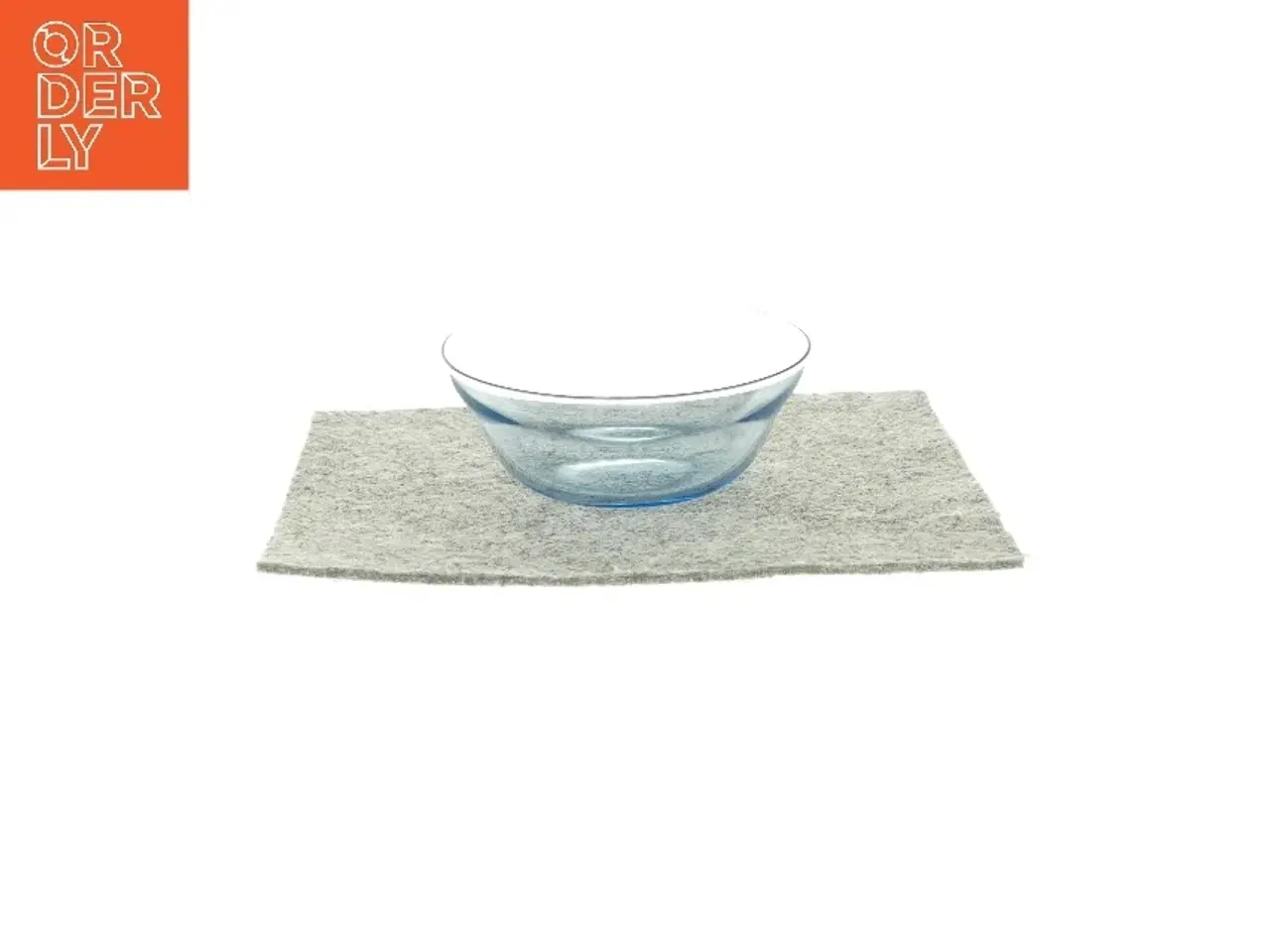 Billede 1 - Skål i blåt glas (str. HØ: 5x13 cm)