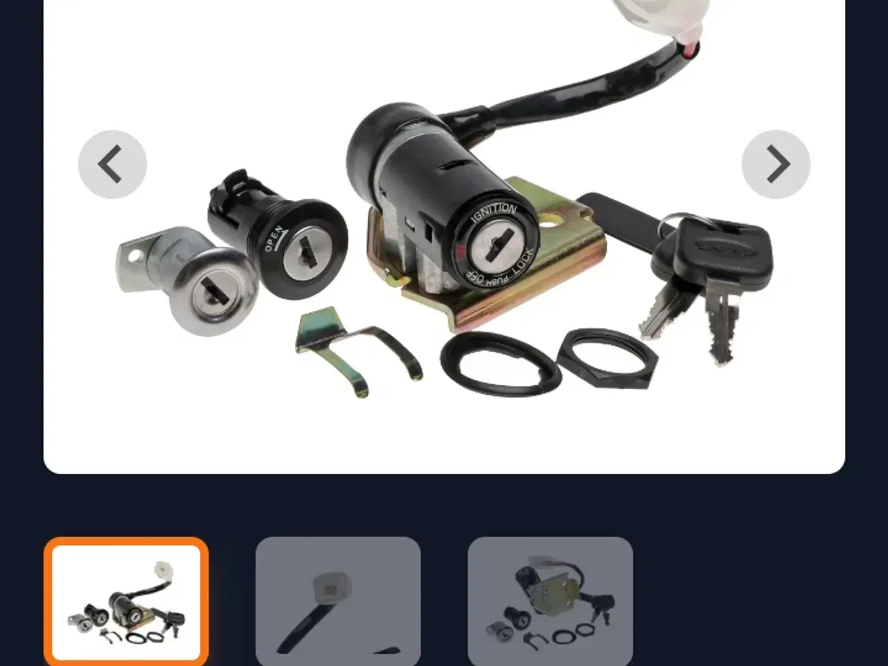 Billede 3 - Originalt låsesæt til pgo dr. Big/t-rex/tr3  Med 2