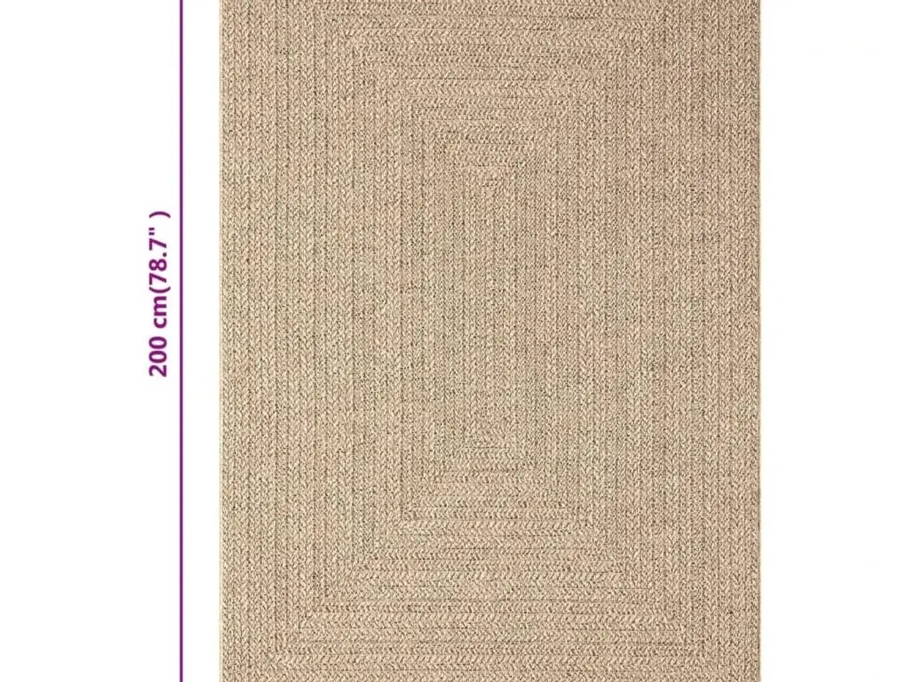 Billede 8 - Gulvtæppe ZIZUR 140x200 cm jute-look indendørs og udendørs