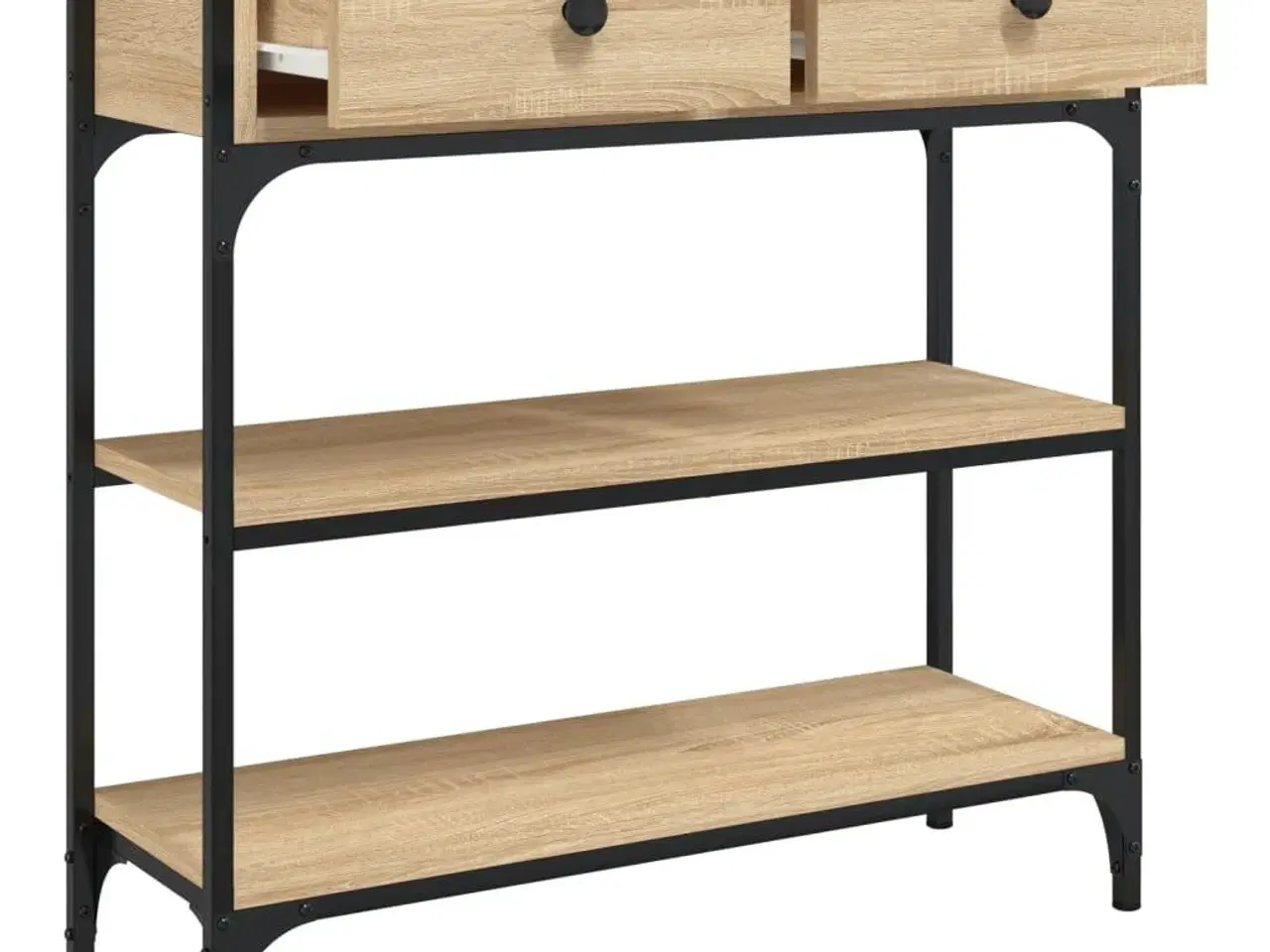 Billede 5 - Konsolbord 72,5x25x75 cm konstrueret træ sonoma-eg