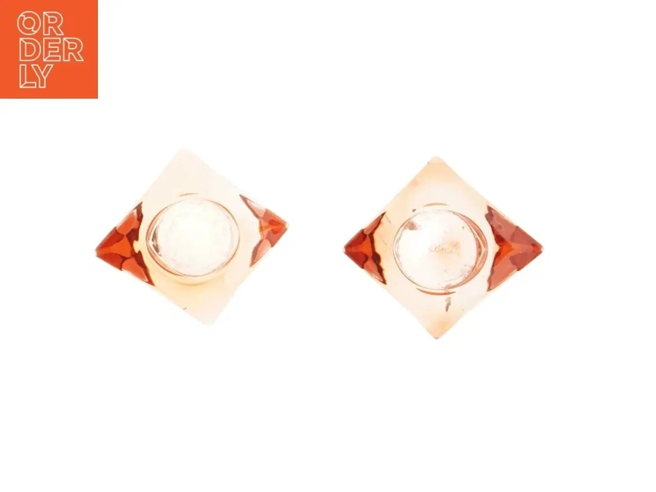 Billede 3 - Glaskunst lysestager (str. 11x7,5 cm)