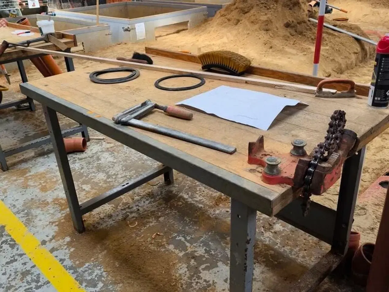 Billede 1 - Filebænk m. RIDGID kæberørholder