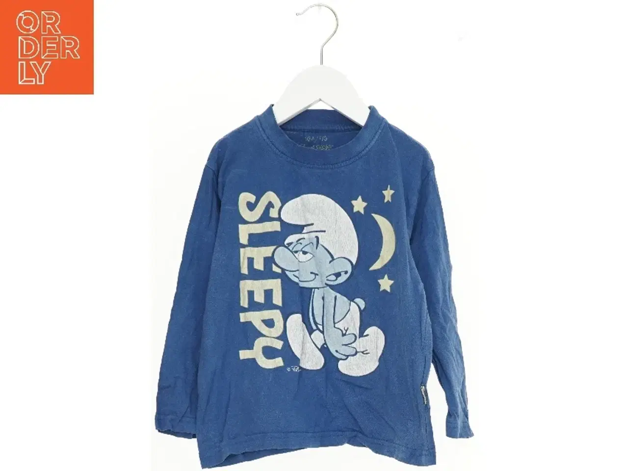 Billede 1 - Langærmet T-shirt med Smølf motiv fra Smølfer (str. 110)