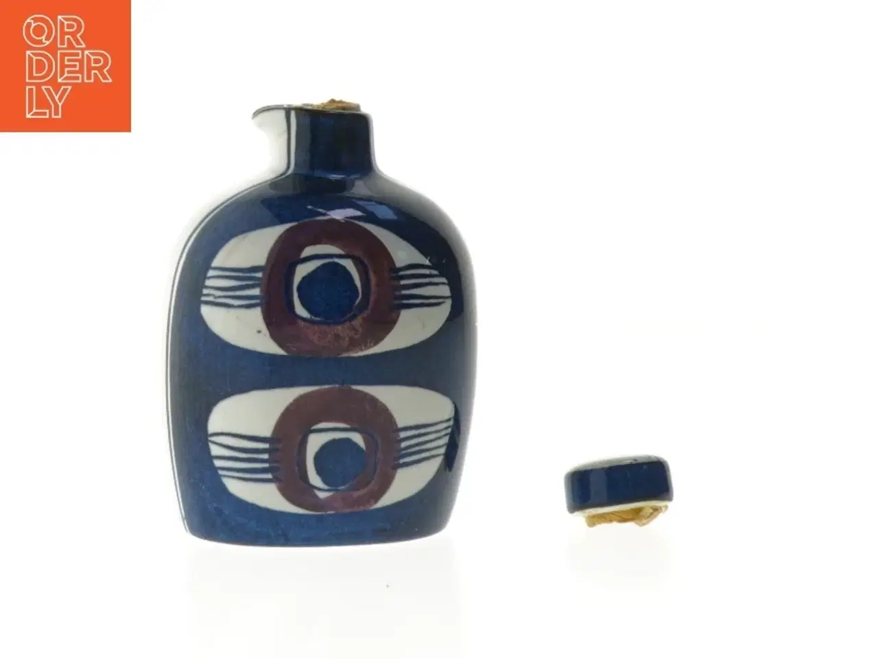 Billede 2 - Keramisk flaske med korkprop (str. 11,5 cm)