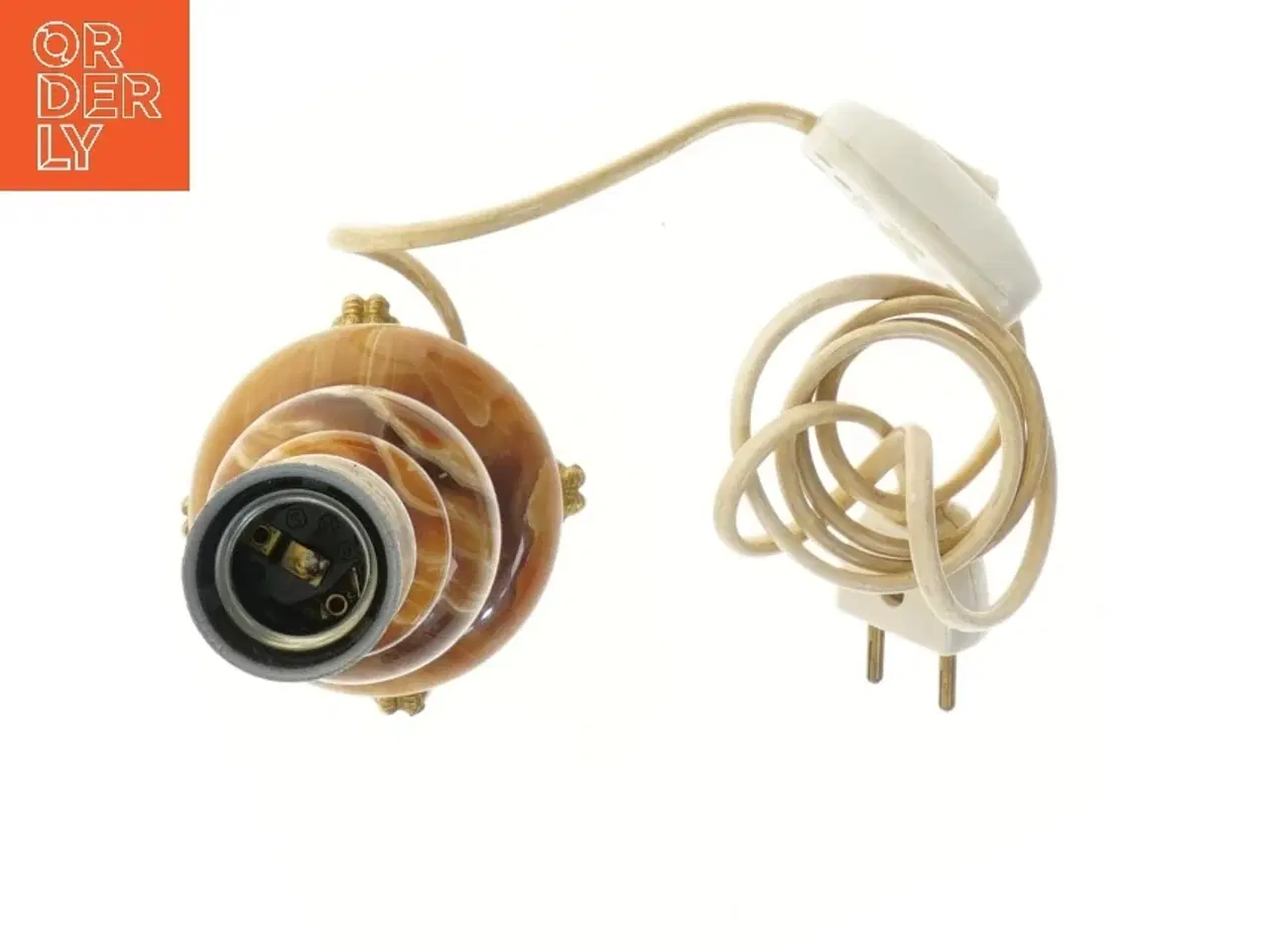 Billede 2 - Vintage bordlampe med ledning (str. 19 cm)