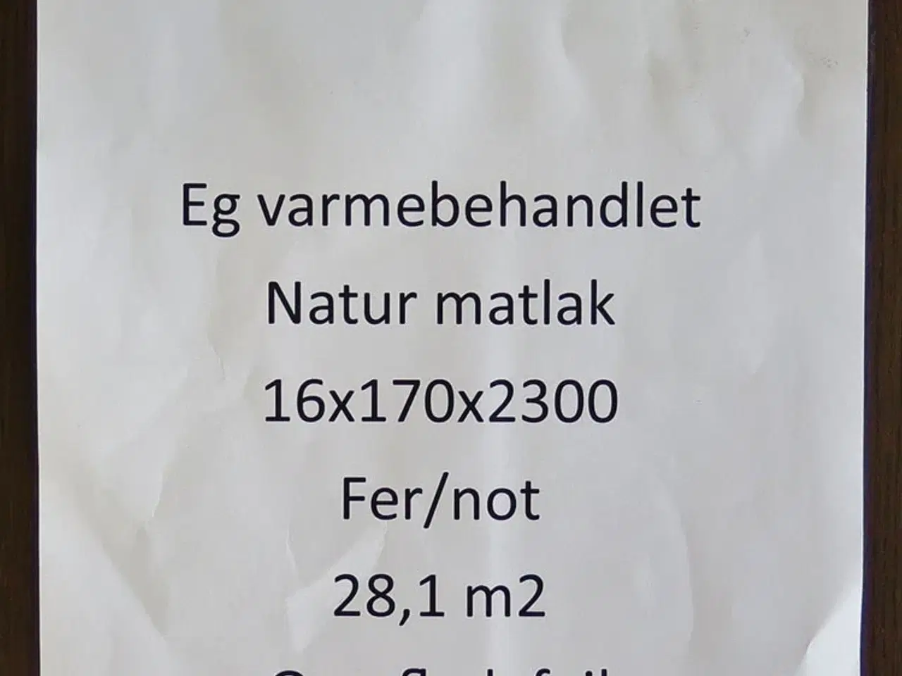 Billede 4 - Plankegulv i egetræ. Varmebehandlet, naturlak. Wiking Gulve -2.sort. 28,1 m2
