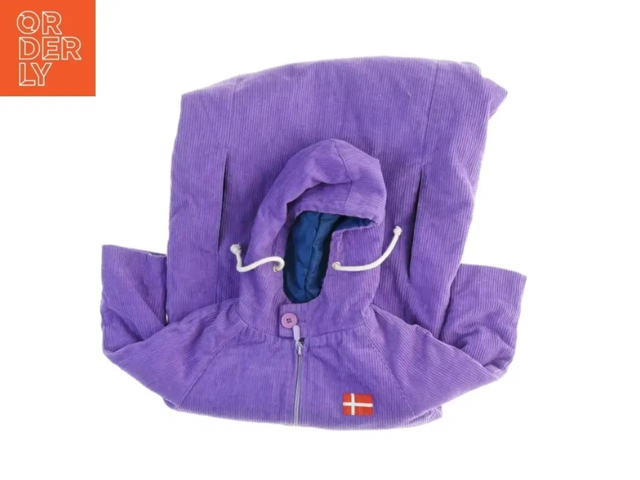 Billede 1 - Lilla fløjl sove/køre pose til baby fra Gro (str. M, 74 x 41 cm ærme i 19,5 cm)