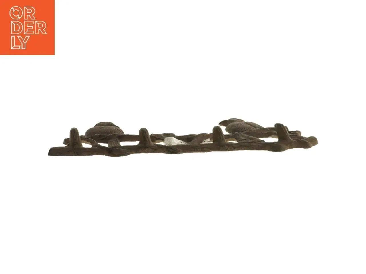 Billede 2 - Antik knagerække i jern (str. 30x13 cm)