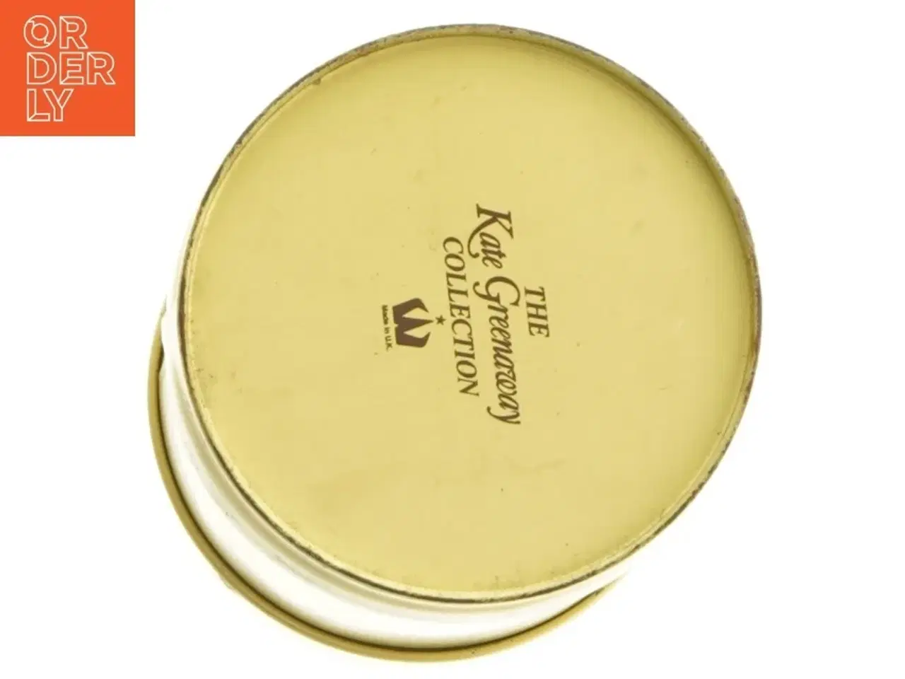 Billede 7 - Metal dåse med Kate Greenaway motiv (str. Ø 9 cm h 12 cm)