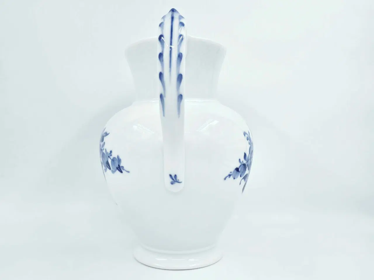 Billede 7 - Blå Blomst Flettet Stor Kande Porcelæn 