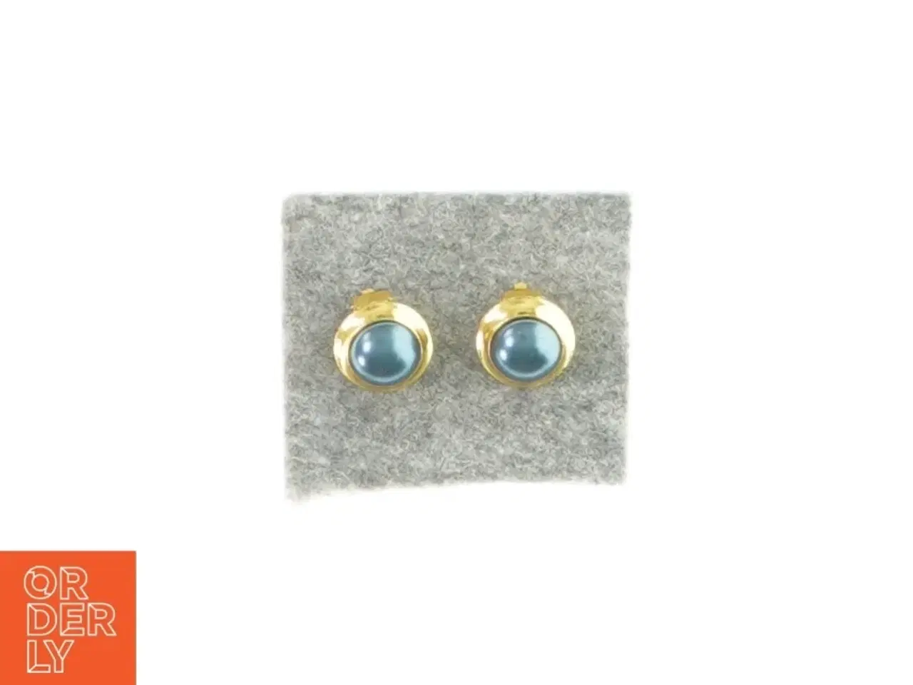 Billede 1 - Turkis perle Clips øreringe (str. Ø: 2 cm)