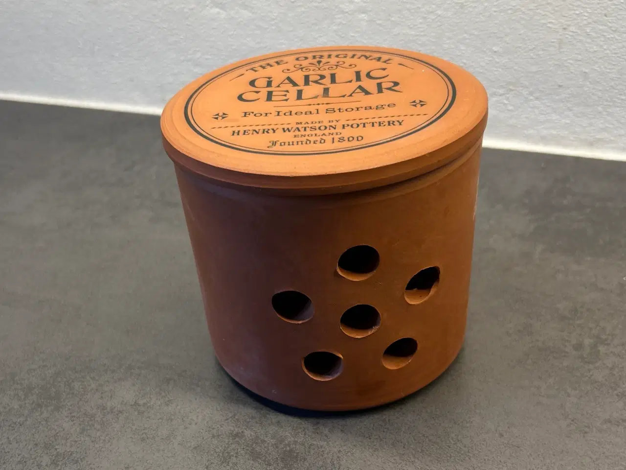 Billede 1 - Hvidløgskrukke fra Henry Watson Pottery