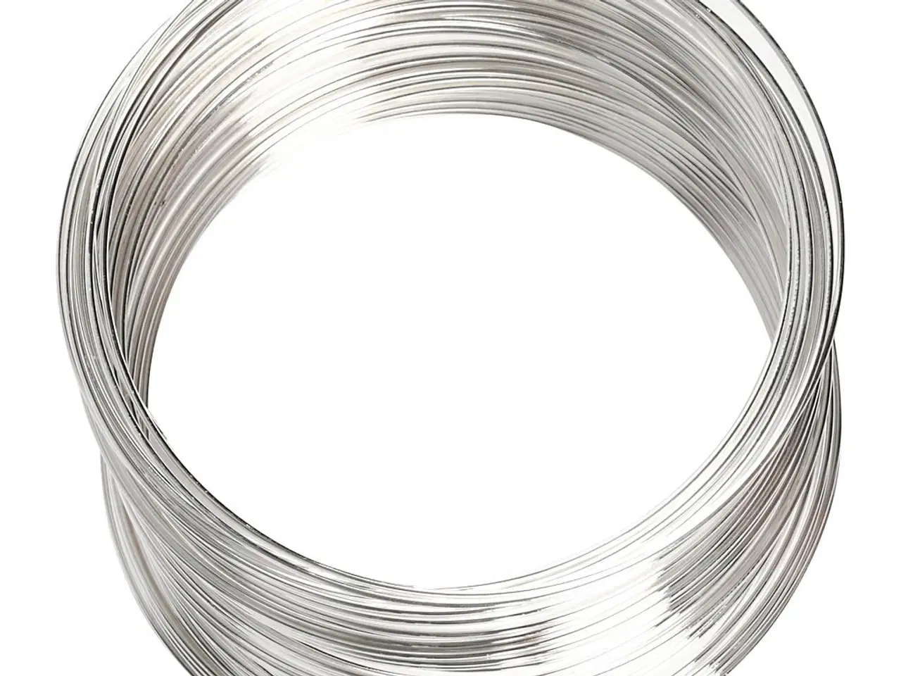 Billede 1 - Forsølvet Memory Wire 6 cm - 0,8 mm til Smykkedesign