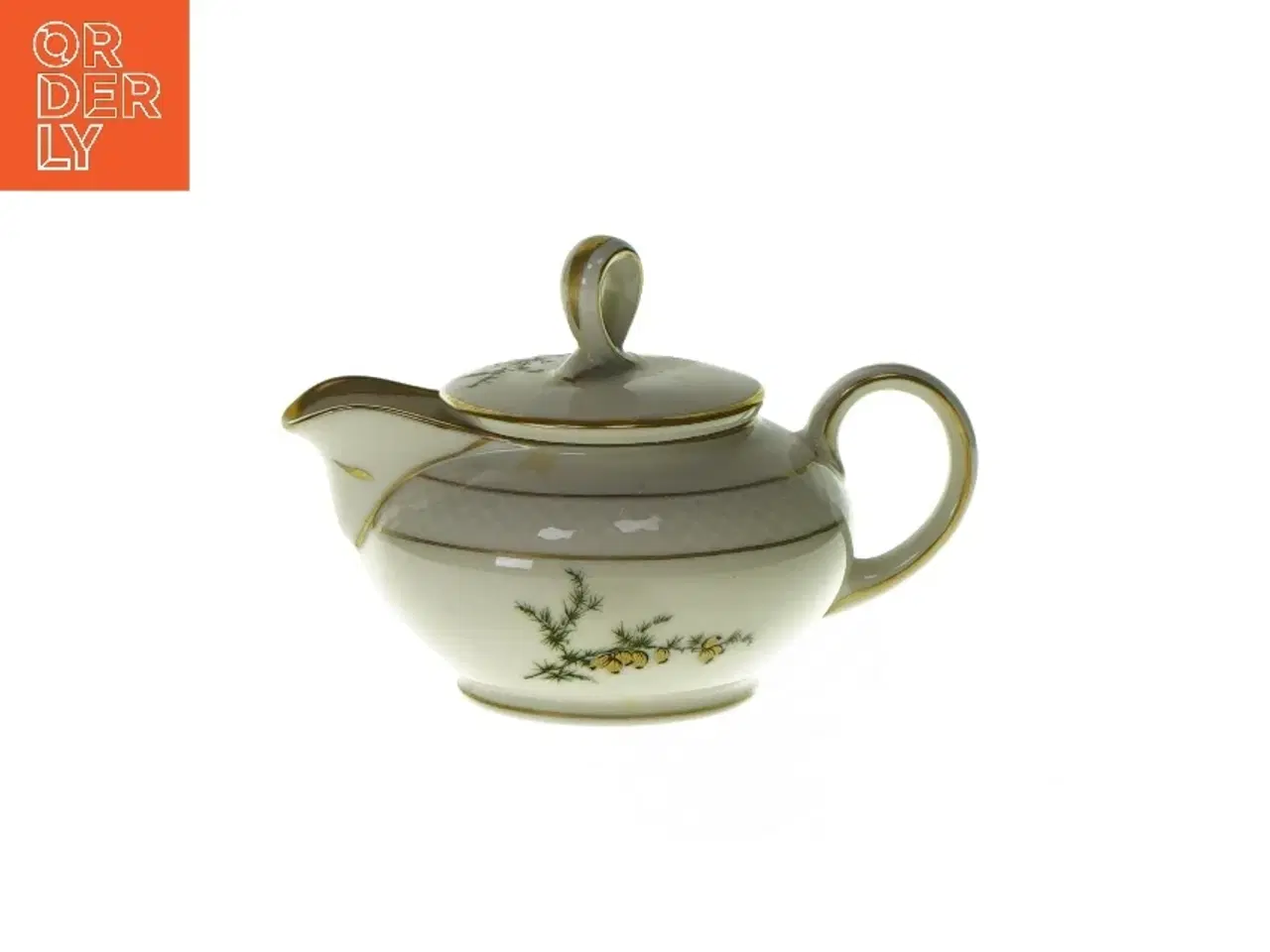 Billede 1 - Kande med blomstermønster.  fra W.J.S (str. HØ:10x9cm)