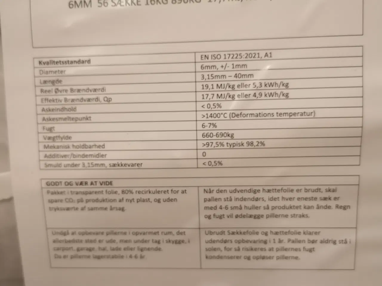 Billede 2 - Træpiller 6mm