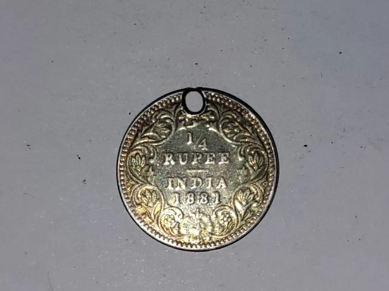 Billede 1 - 1/4 Rupee India 1881 - Dårlig stand