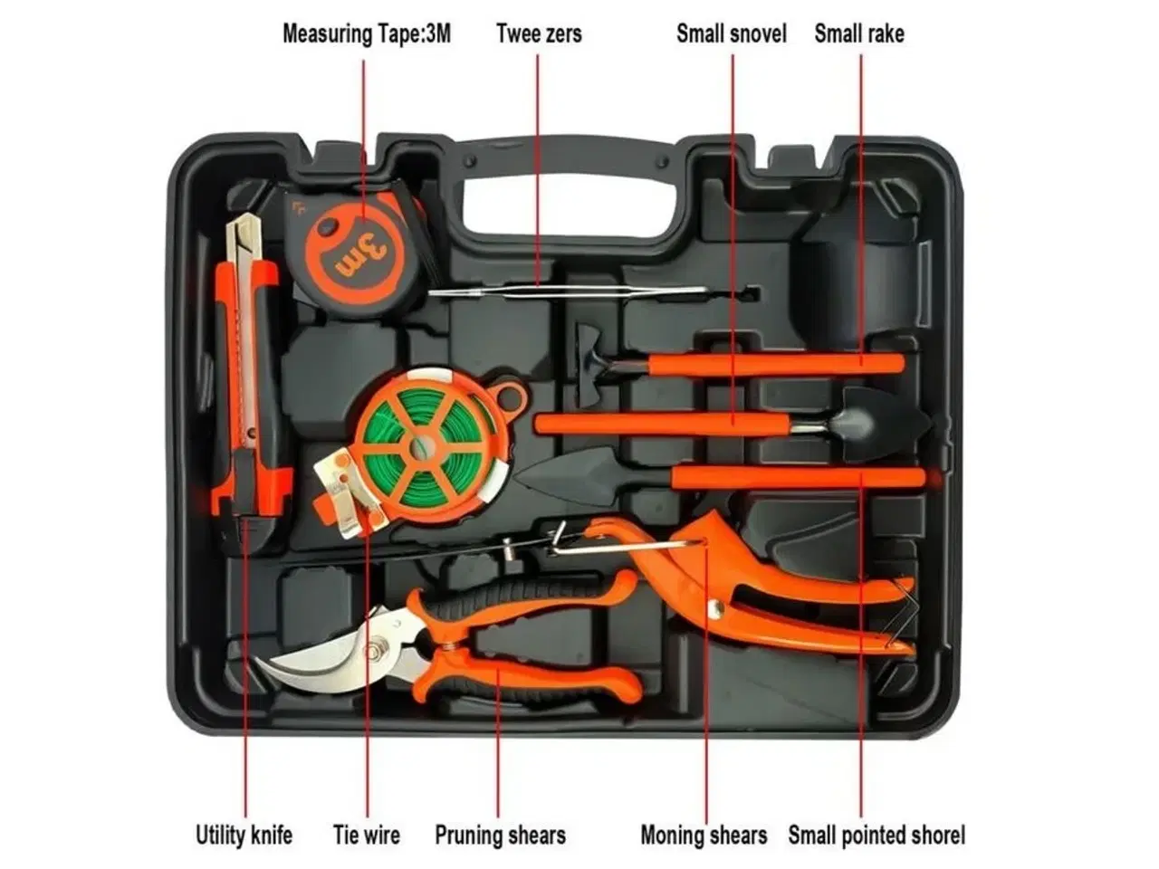 Billede 2 - Have værktøjssæt i praktisk kuffert.