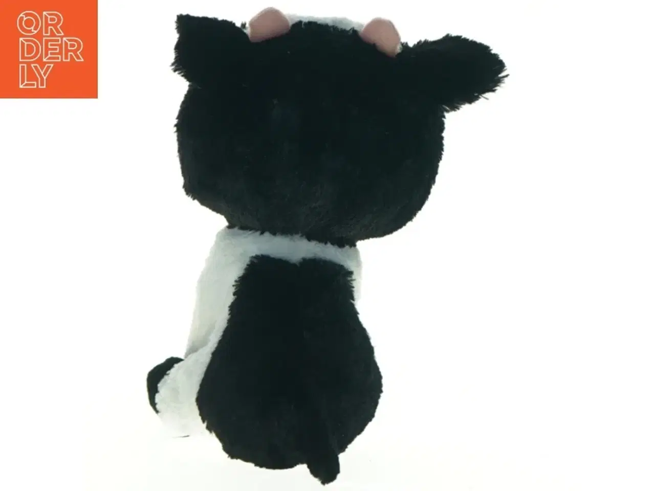 Billede 2 - Sort og hvid tøjdyr ko (str. 15 x 9 cm)