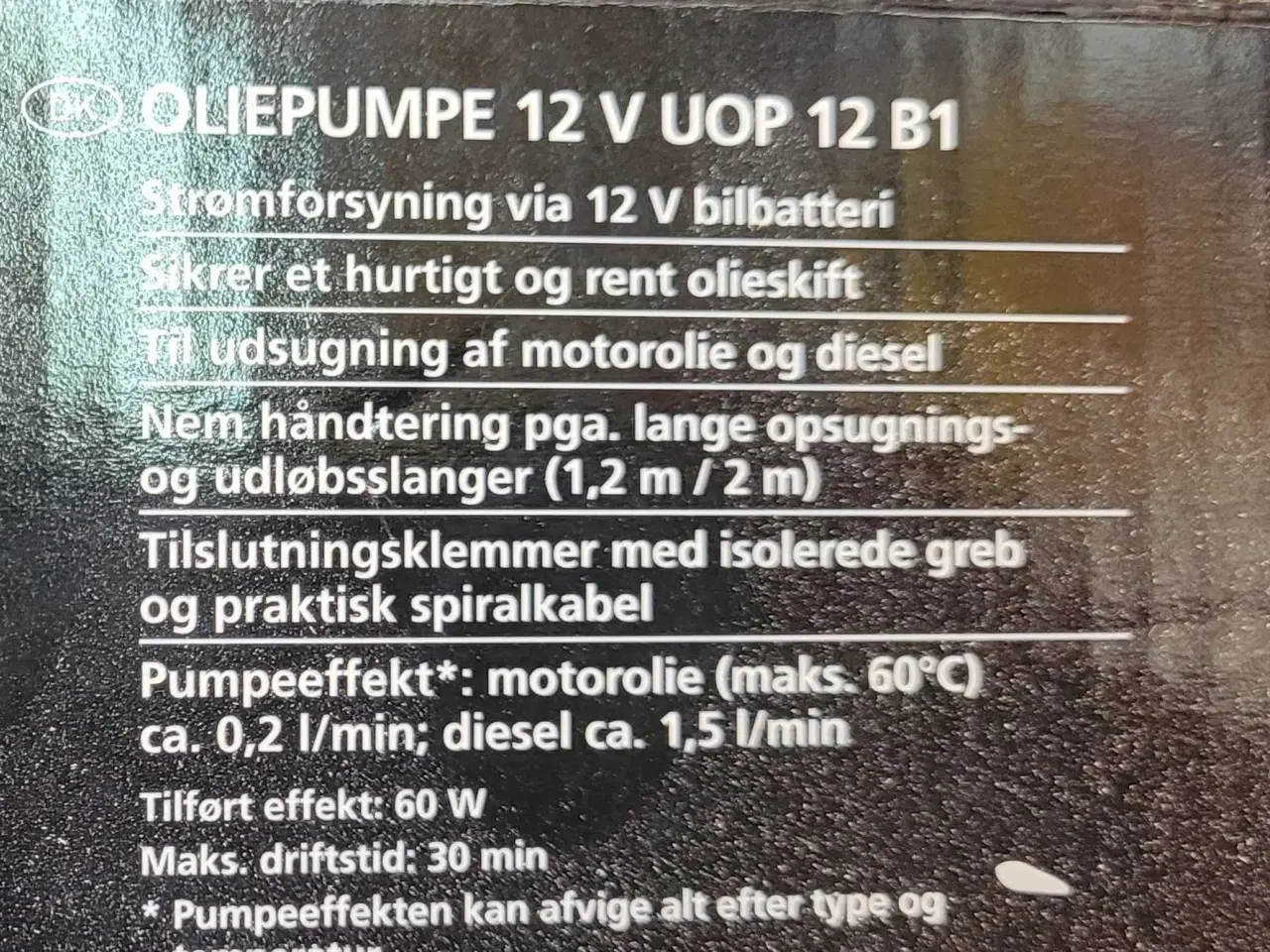 Billede 3 - Oliepumpe 12v