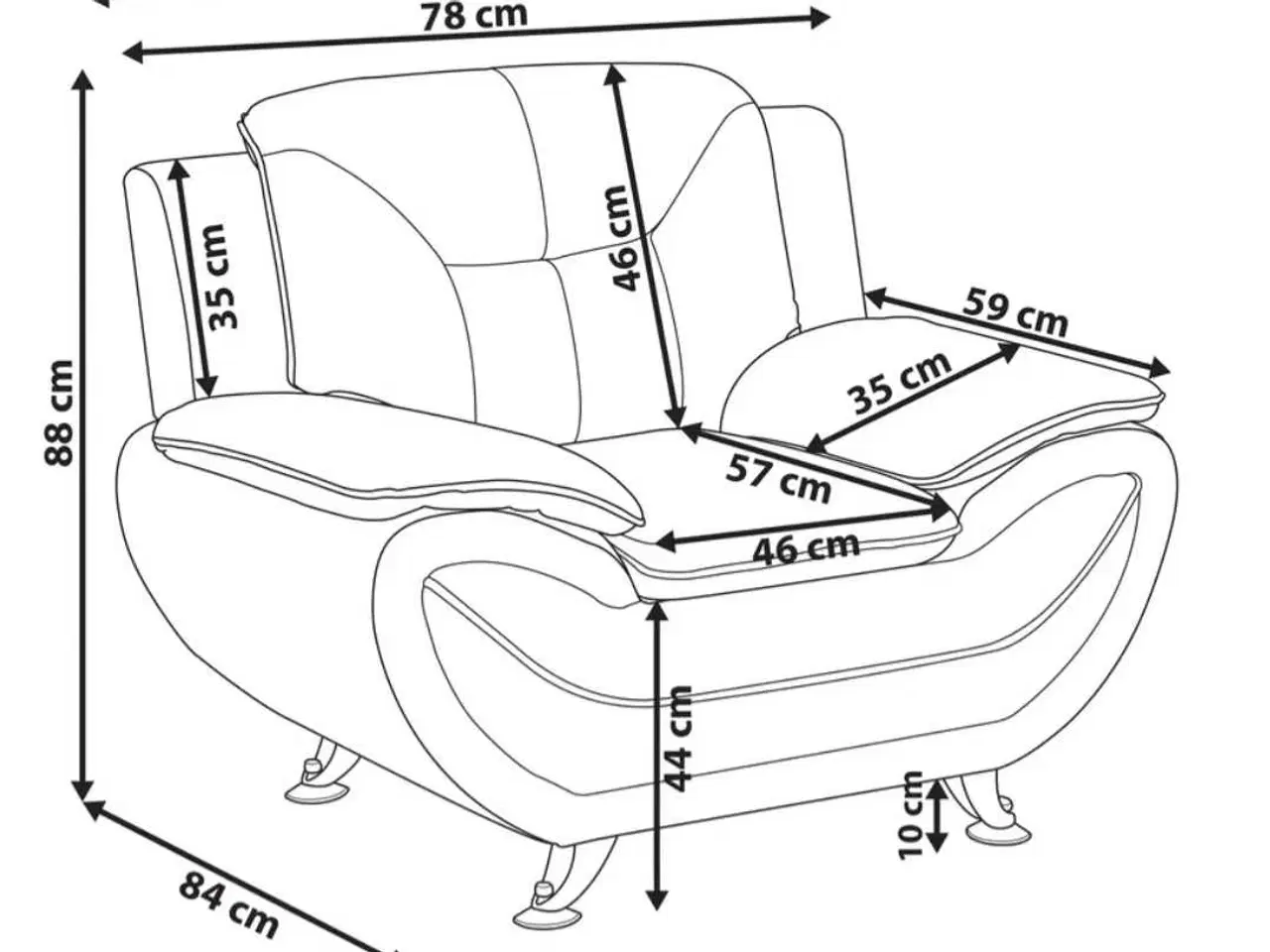 Billede 7 - Ny og ubrugt flot lænestol I hvid kunstlæder