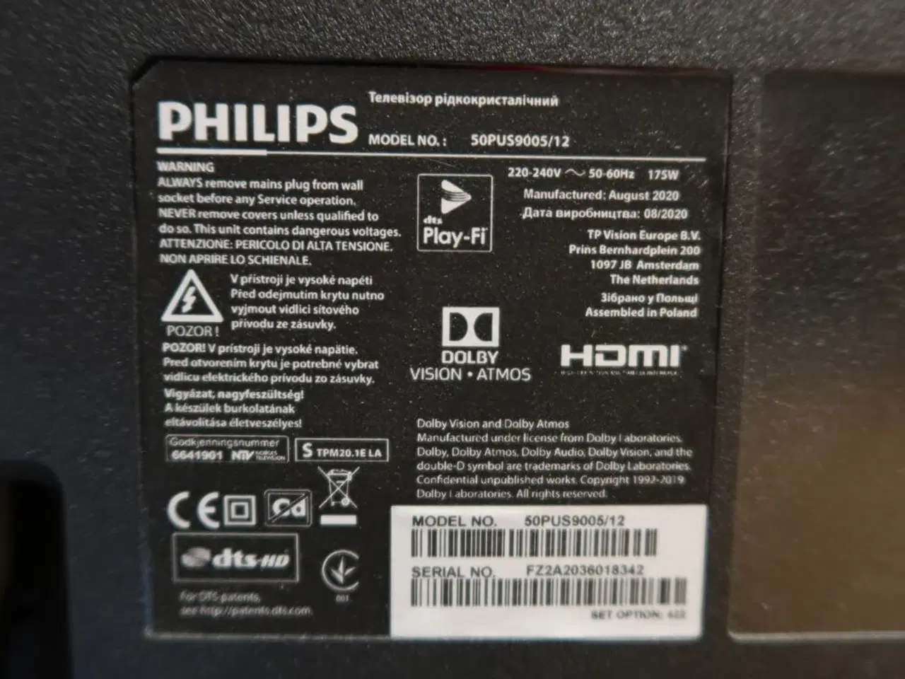 Billede 4 - 50" Fjernsyn PHILIPS 50PUS9005/12 uden fod