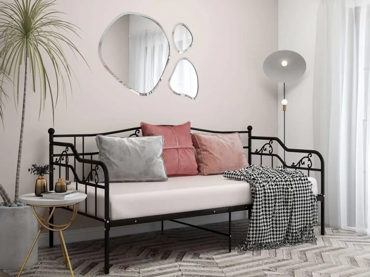 Billede 9 - Sengestel til sovesofa 90x200 cm metal sort