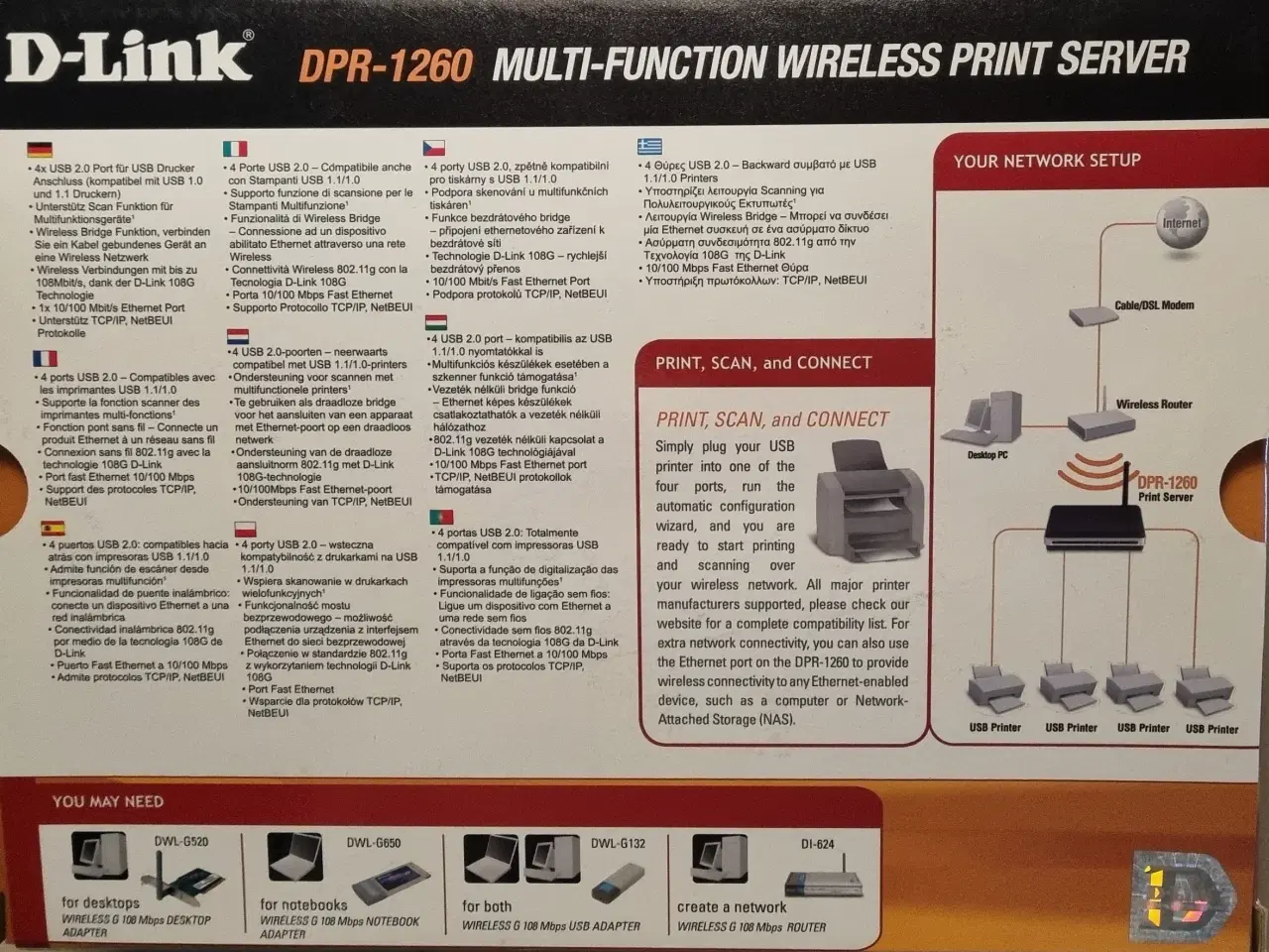 Billede 2 - D-Link, DPR-1260 Trådløs Print/Scan Server