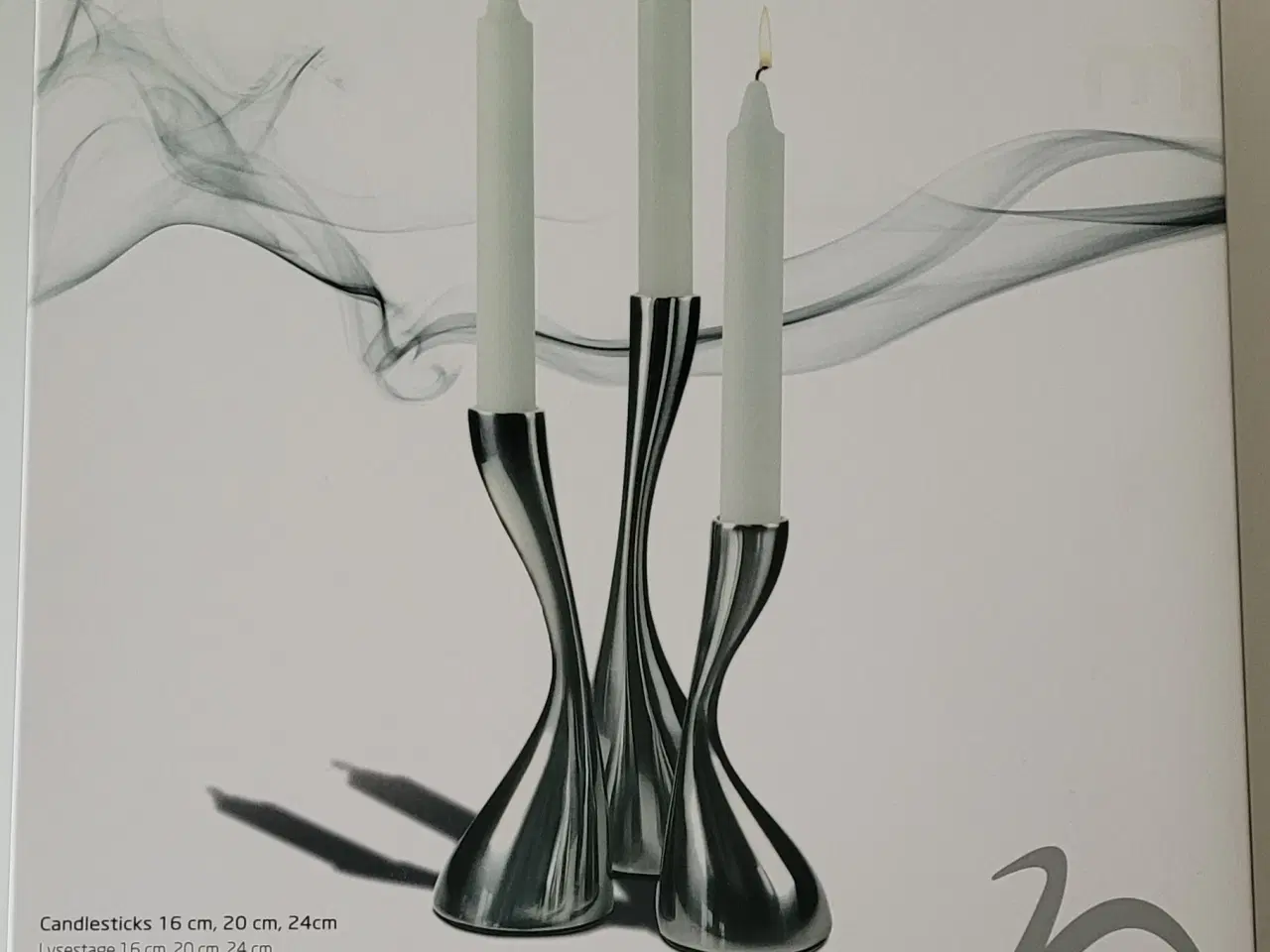 Billede 2 - Lysestager i rustfrit stål 