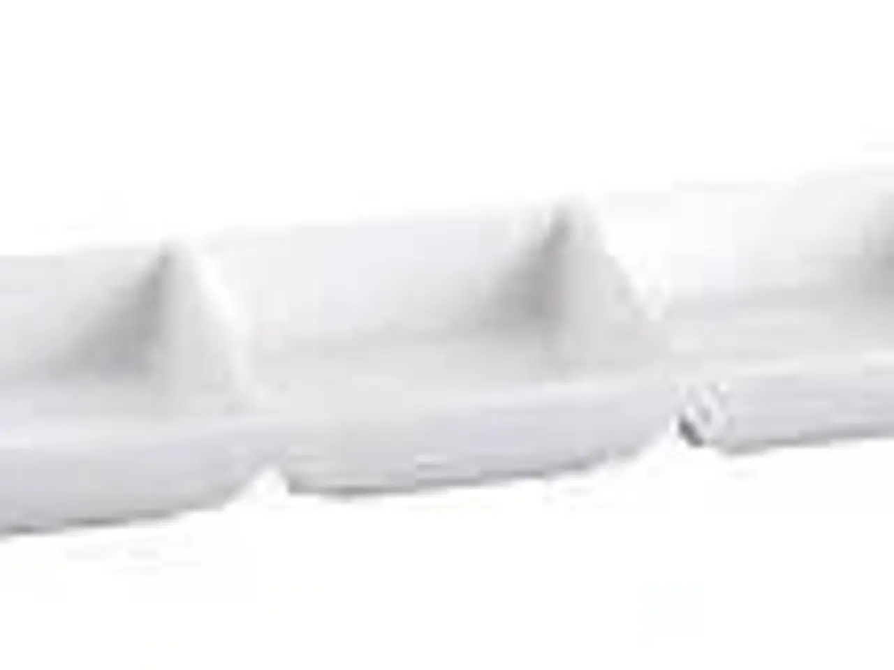 Billede 1 - 48 stk. Snackskål 3 rum hvid porcelæn