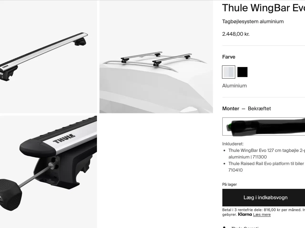 Billede 4 - Thule WingBar Evo tagbøjler 
