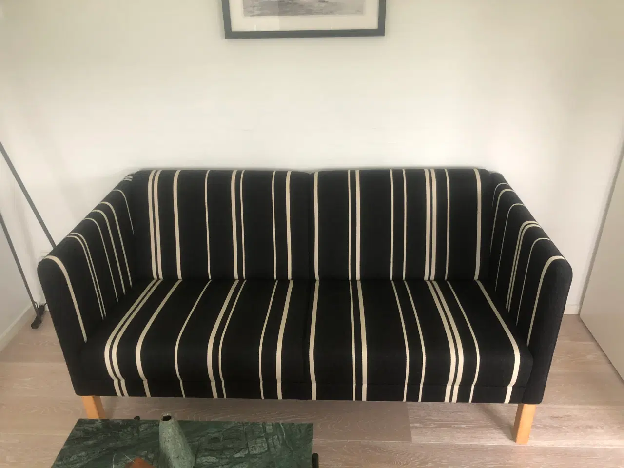 Billede 1 - Erik Jørgensen sofa nr 380 Savak sort/hvid stribet