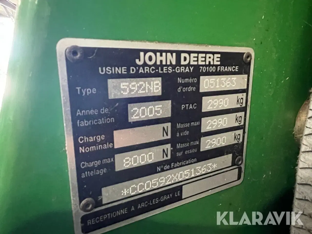 Billede 5 - Rundballepresser John Deere 592NB