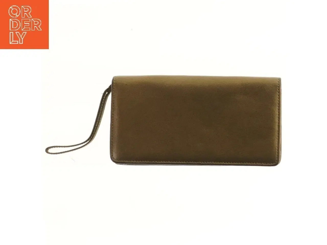 Billede 1 - Læderpung med lynlås (str. 23,5x12,5 cm)