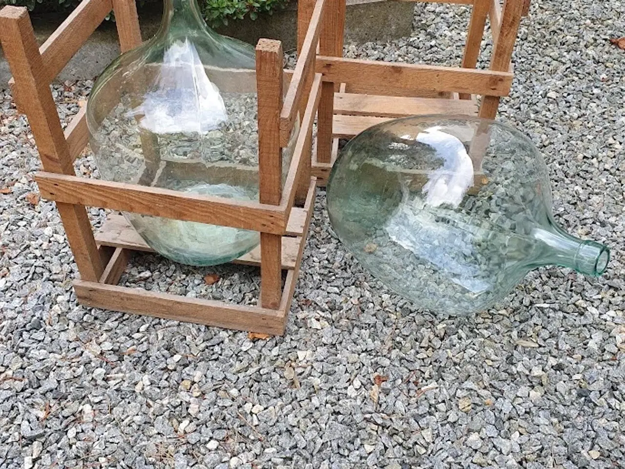 Billede 4 - Vinballon i træstativ 