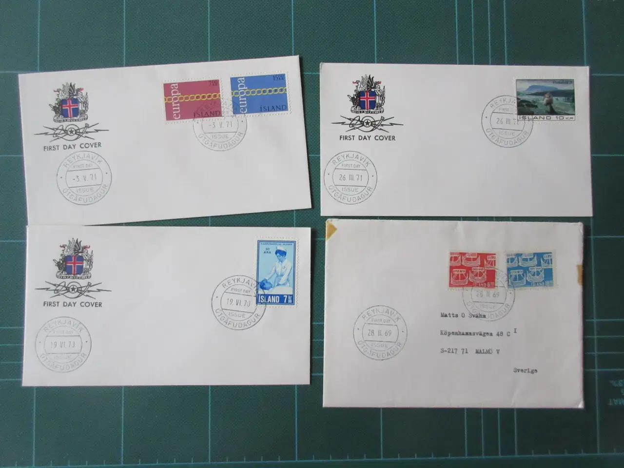 Billede 4 - Island førstedagskuverter 16 forskellige