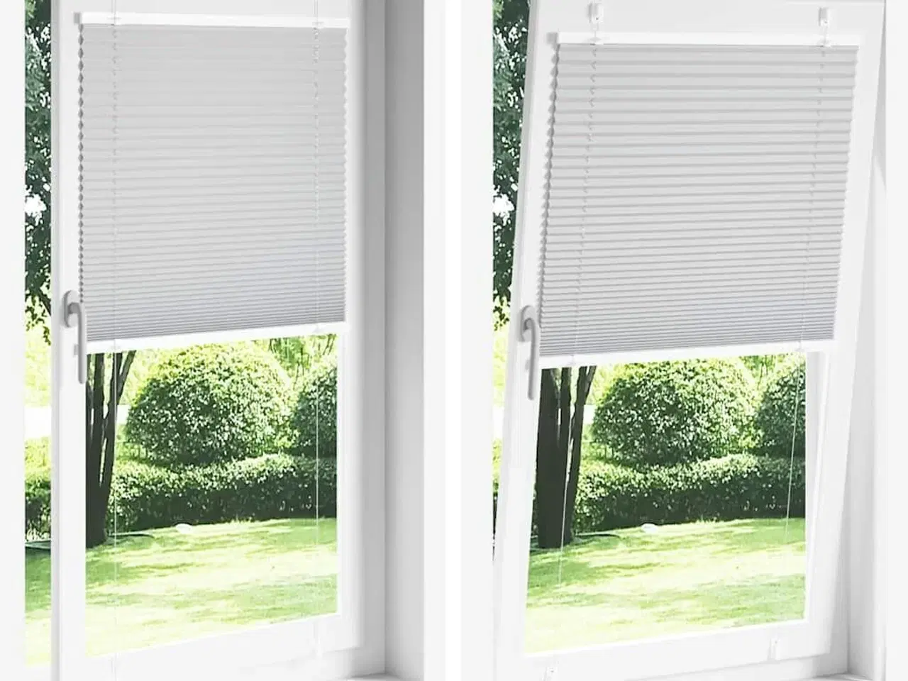 Billede 8 - Plisségardin Hvid 55x200 cm Stofbredde 54,4 cm Polyester