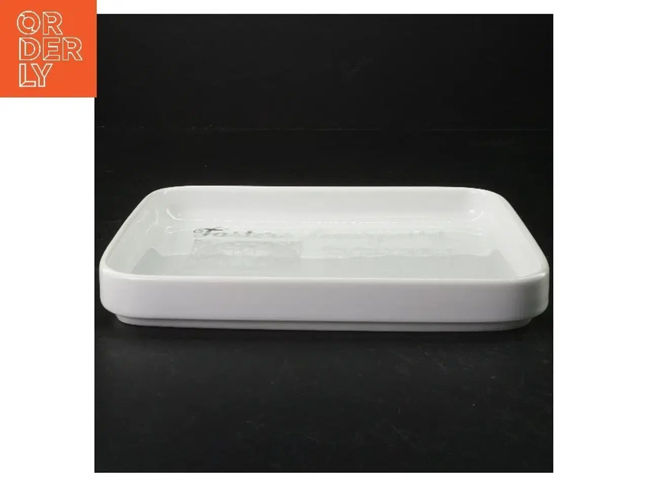 Billede 3 - Rektangulær porcelæns skål (str. 24x18x2 cm)