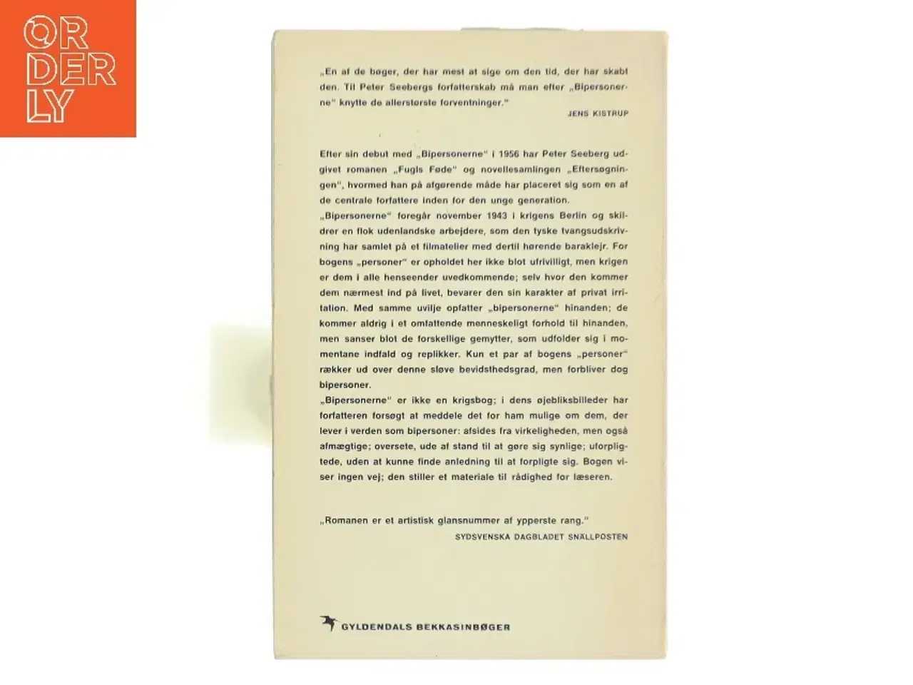 Billede 2 - Bog: Bipersonerne af Peter Seeberg fra Gyldendal