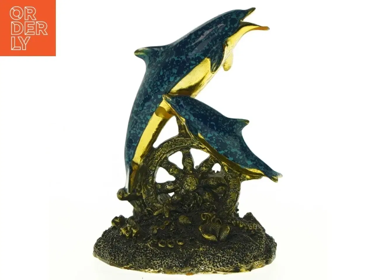 Billede 1 - Delfinfigur i keramik (str. 14 cm)