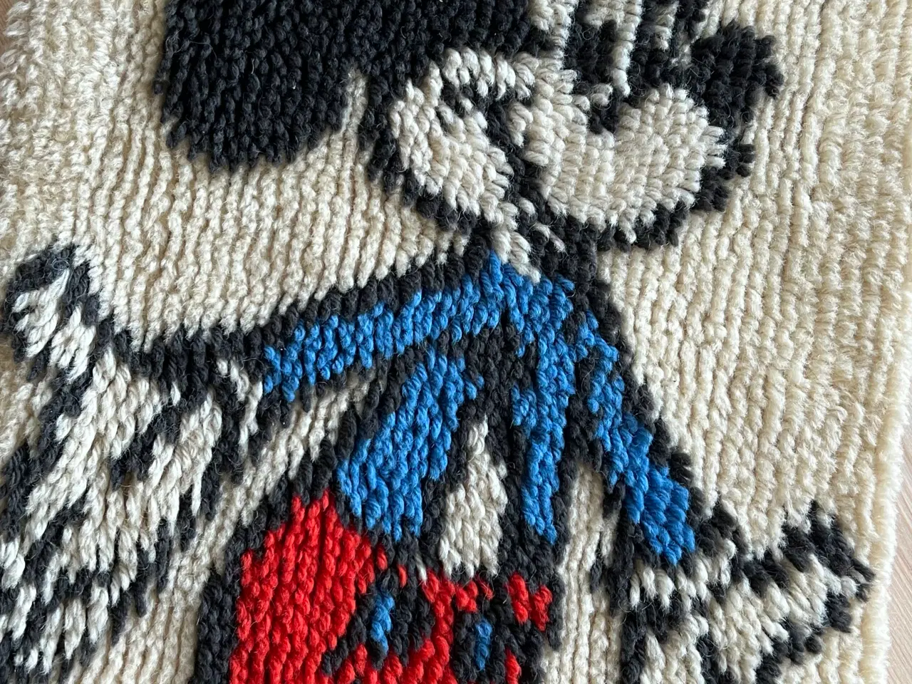 Billede 2 - Vintage håndlavet vægtæppe – Mickey Mouse (40 × 70