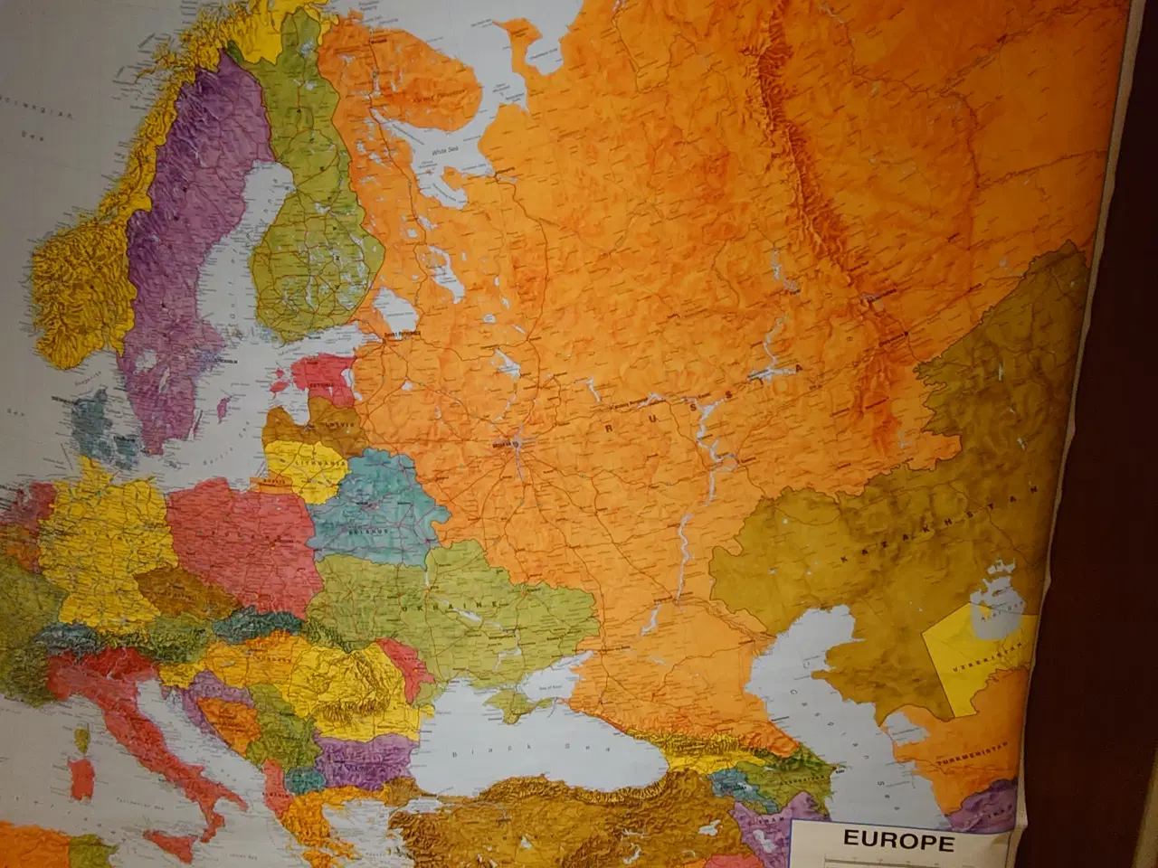 Billede 5 - Velholdt skolekort over Europa(187 x 136)cm