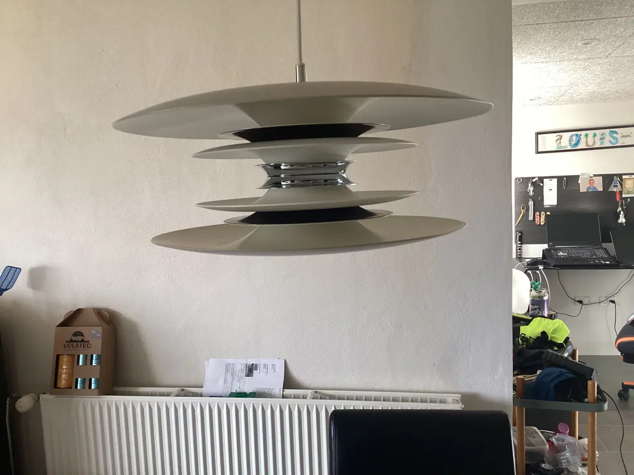 Billede 1 - Diablo Pendel Ø 40 cm - Metal - Sand/metallisk bro