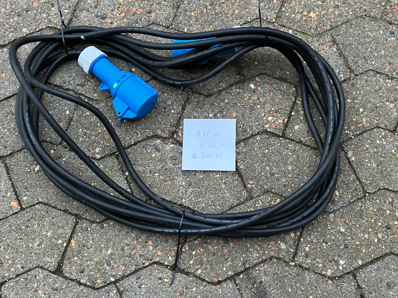 Billede 1 - elkabel -  ca. 9,5 m