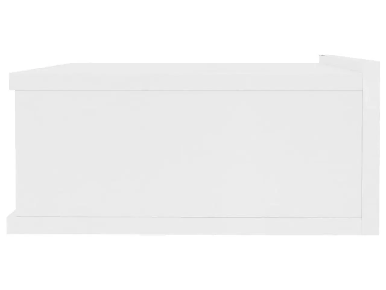 Billede 5 - Væghængt natbord 40x30x15 cm konstrueret træ hvid