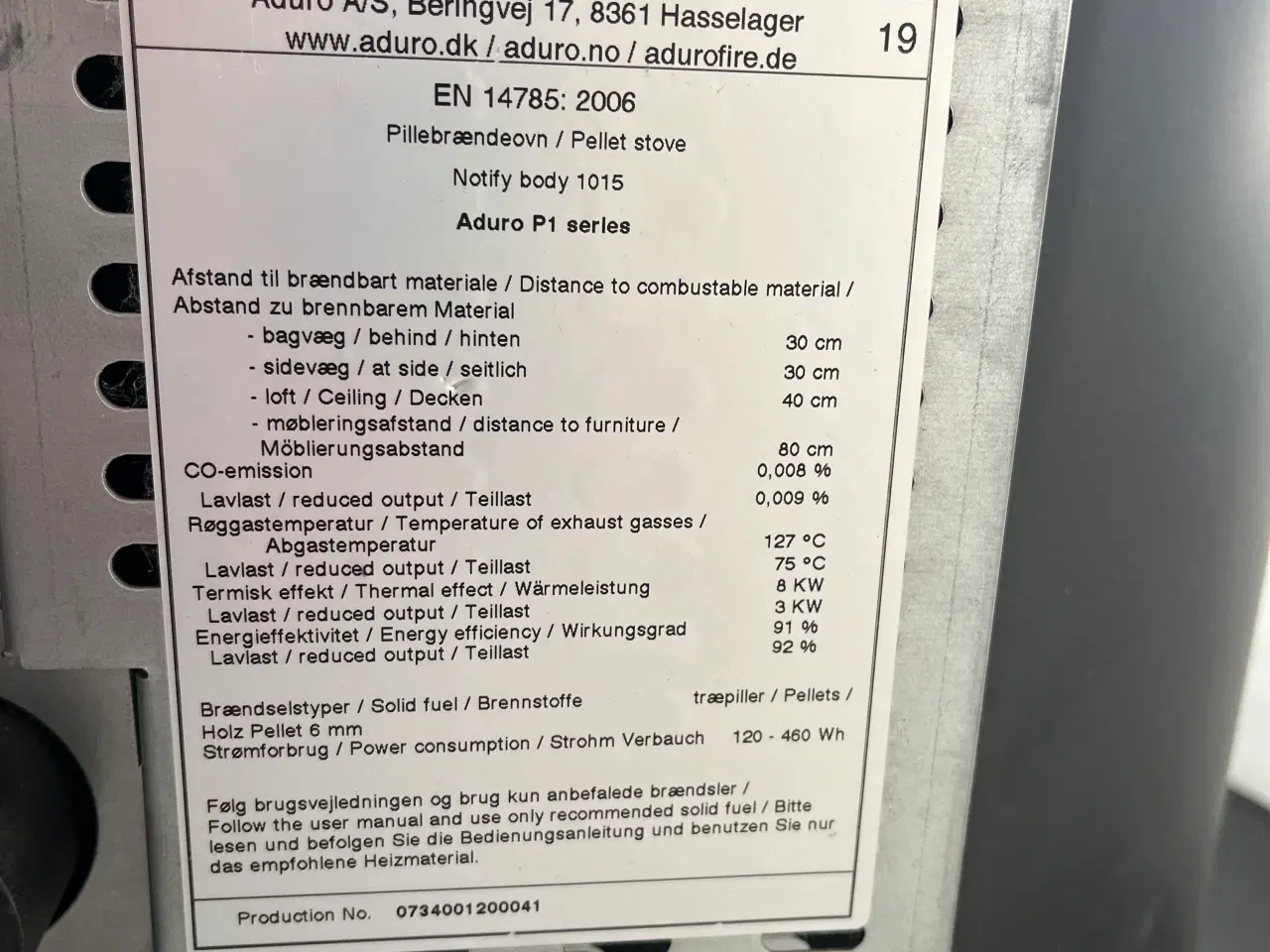 Billede 2 - Aduro P1.4 Træ Pilleovn sælges 